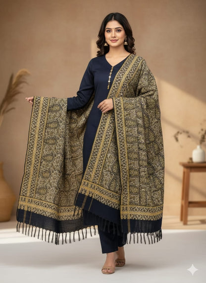 Heavy Winter New Turkish Collection 2025 – Double Tone Turkish Shawl | Plain Dhanak Shirt & Trouser