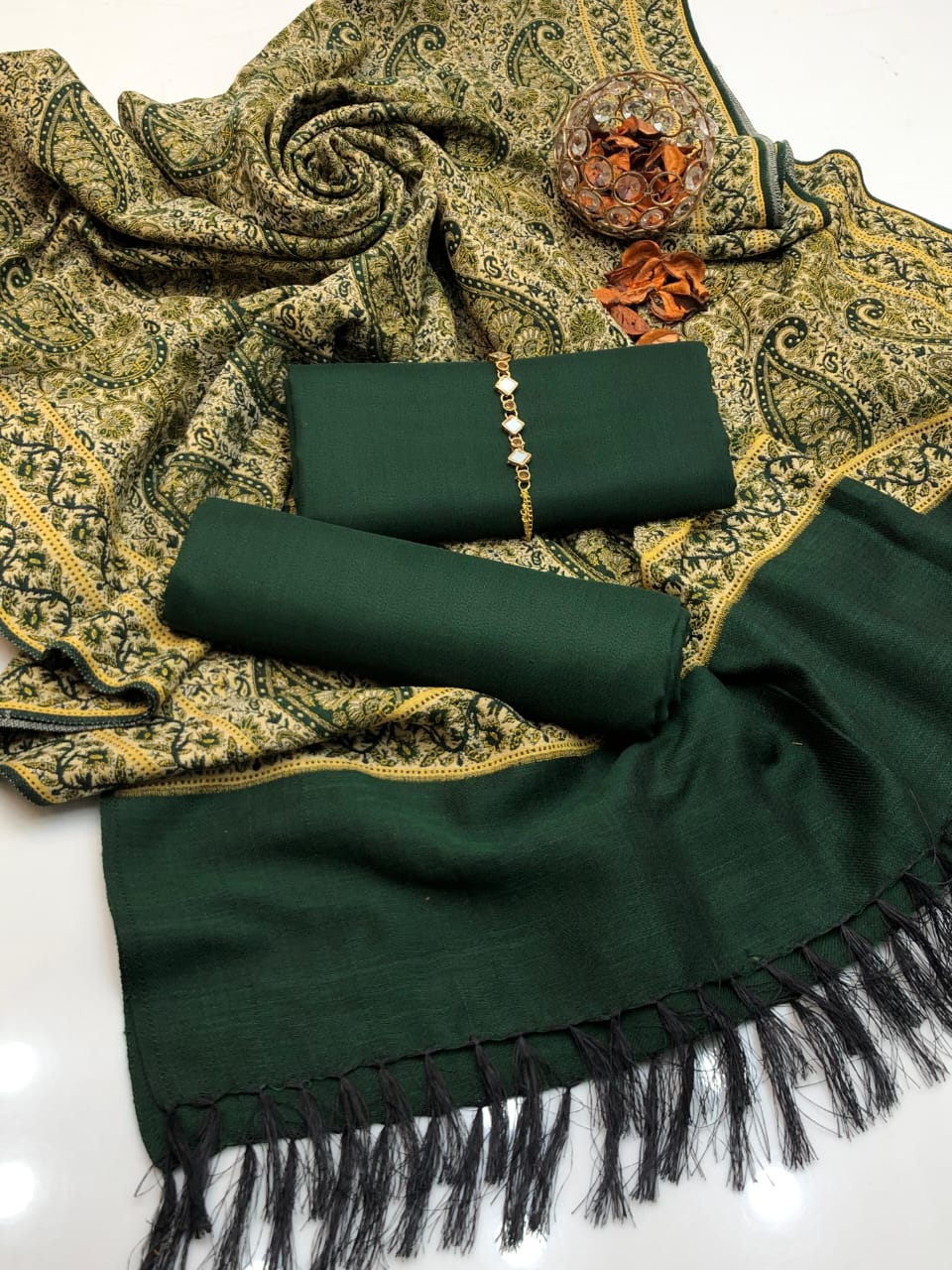Heavy Winter New Turkish Collection 2025 – Double Tone Turkish Shawl | Plain Dhanak Shirt & Trouser