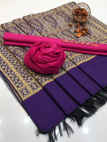 Heavy Winter New Turkish Collection 2025 – Double Tone Turkish Shawl | Plain Dhanak Shirt & Trouser