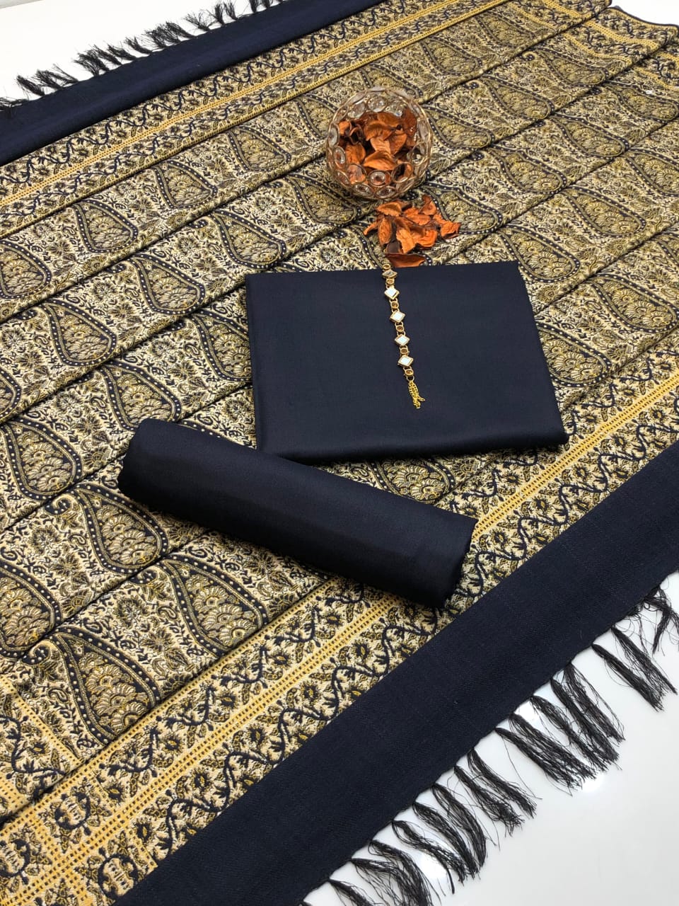 Heavy Winter New Turkish Collection 2025 – Double Tone Turkish Shawl | Plain Dhanak Shirt & Trouser